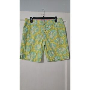 Women's Vintage Lilly Pulitzer snail swirl mosaic Bermuda Shorts 8